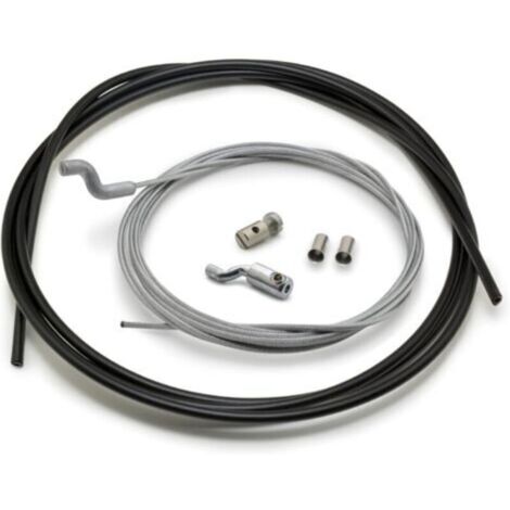 Câble de Gaz Souple Ø1.5mm avec Embout Z Gaine et Serre-câble en Z Accélérateur Carburateur Poignée Kit de Réparation pour Tondeuse Débroussailleuse Motoculteur Jardin (1/5)