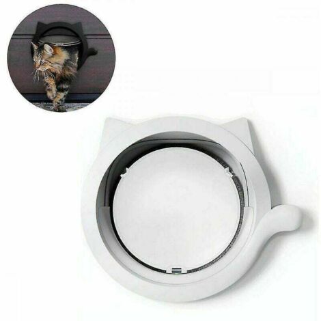 Chatière Chat Flip, Chatière Chien Chatière Blanc Hole (1/4)