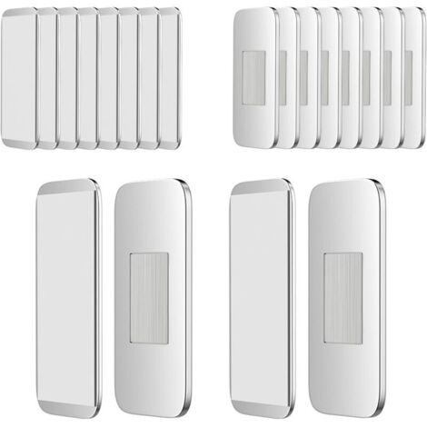 Aimant pour Porte Placard Ultra Fin, Lot de 16 Fermeture Magnétique Adhésive en Métal sans Perçage, Aimants de Portes Loquet Magnet pour Cuisine, Meuble, Tiroirs et Porte Coulissante (1/5)