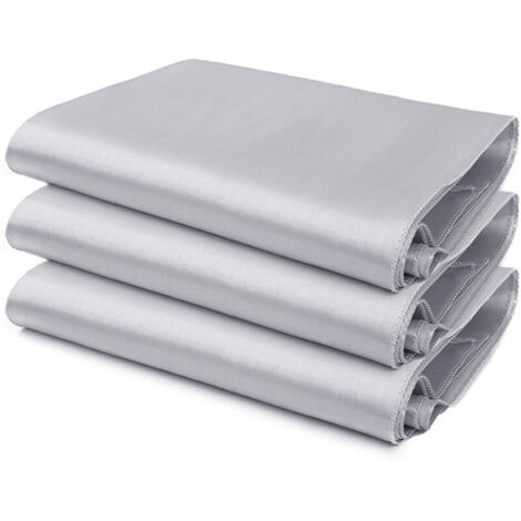 Lot de 10 chemins de table en satin de qualité supérieure pour mariages et anniversaires, adaptés aux tables rectangulaires et rondes (30,5 x 274 cm) - Argenté