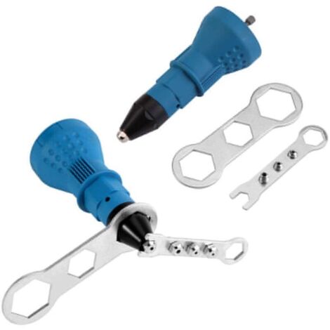 Riveteuse électrique, pistolet à riveter, adaptateur de riveteuse en acier inoxydable, outil de rivetage électrique (1/5)