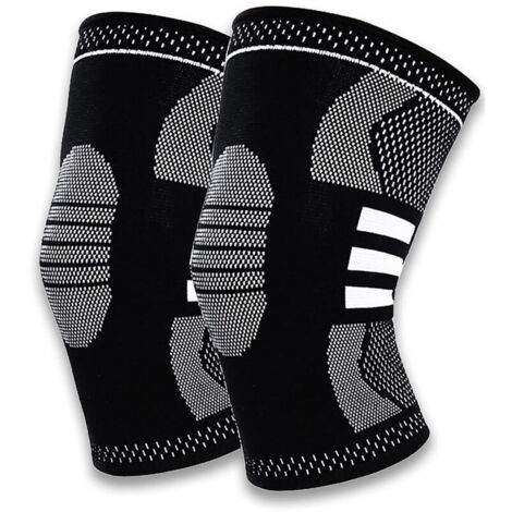 Genouillère de sport, attelle de genou, genouillère médicale de compression élastique antidérapante et respirante, utilisée pour le sport, la course à pied et pour soulager la douleur liée à une déchi (1/5)