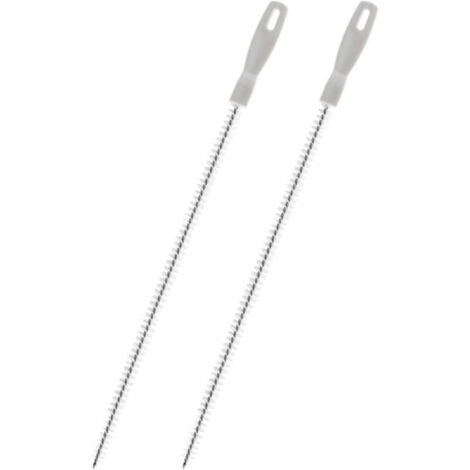 Lot de 2 brosses de nettoyage pour trop-plein d'évier, récupérateur de cheveux pour canalisations (45 cm), en polypropylène, nylon et fil de fer. (1/5)
