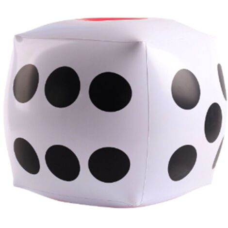 Dés gonflables géants de 38 cm en PVC - Jeu de dés géant amusant pour l'intérieur et l'extérieur, idéal pour les fêtes à la piscine et autres événements. (1/5)