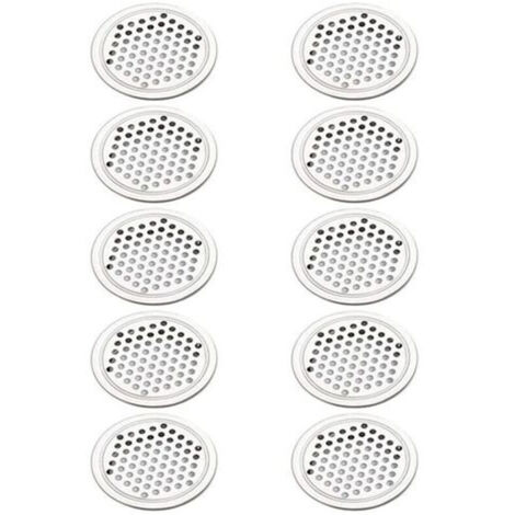 20 grilles de ventilation rondes en acier inoxydable pour placards et meubles de cuisine (53 mm) (1/5)