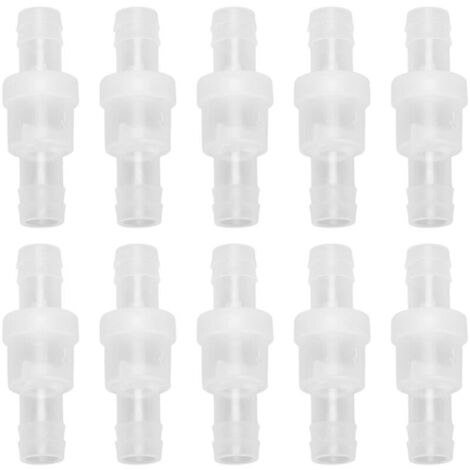 10 Pièces Clapet Anti-Retour 1 Sens Transparent pour Tuyau Industrie Chimique 12mm/0.5in avec Ressort (1/5)