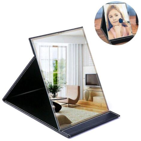 Miroir de maquillage pliable portable avec support pour table de maquillage, prix de gros avantageux. Miroir de maquillage portable à prix de gros bas. (1/5)