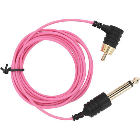 Câble de Machine à Tatouage RCA 1,8m Ultra Flexible et Résistant à l'Usure, Cordon Clip Rose Fin (1/5)