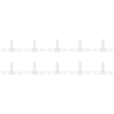 10 Pièces Raccord en T Plastique 3 Voies Résistant Pression Température 1/2 Barb (1/5)