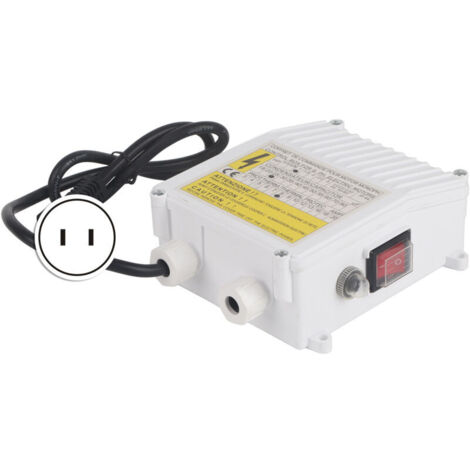 Boîtier de Commande de Pompe avec Protection Thermique et Disjoncteur pour Puits Profonds, 0.75KW 1HP 40uf 18A, Prise US 110V (1/5)