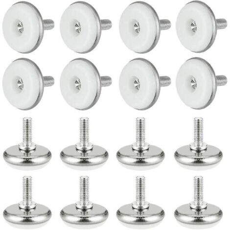 30 pieds de nivellement réglables blancs avec vis de réglage pour meubles M61530 mm (1/5)