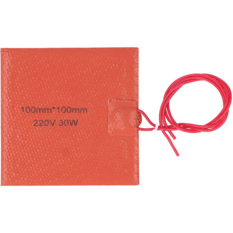 Tapis chauffant en silicone flexible 200°C max, 30W 220V pour chauffage cube (1/5)