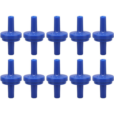 10 Pièces Clapet Anti-Retour 1 Sens en Plastique PP pour Tuyau d'Eau, Arrêt Diaphragme, Entrée d'Air 4mm Bleu (1/5)