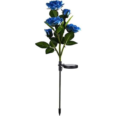 Lampes solaires pour rosiers avec un design floral amélioré et un grand panneau solaire, décoration extérieure étanche pour jardin, pelouse, terrasse (1/5)
