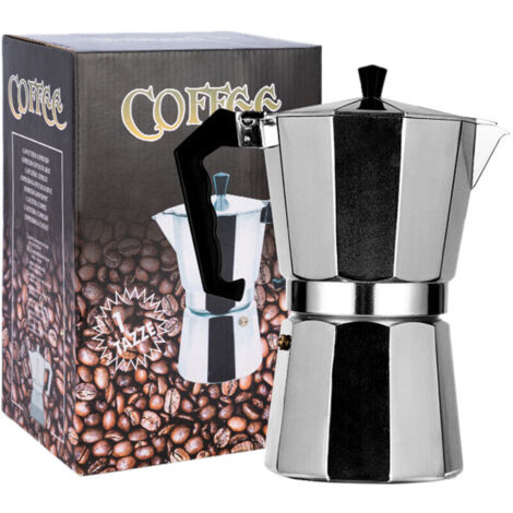Cafetière Italienne Moka Stove Top 1 Tasse 50ml en Alliage d'Aluminium Style Octogonal Européen (1/5)