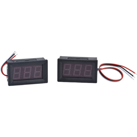 Voltmètre numérique DC 3 fils avec affichage LED 0,56 pouces, module externe 0-99,9V (bleu/rouge) (1/5)