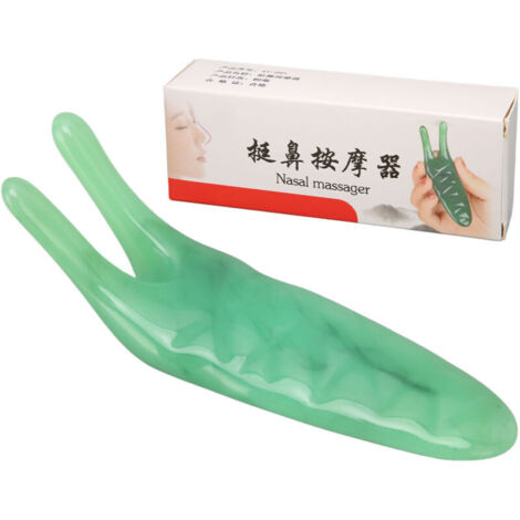 Outil de Gua Sha pour le Visage avec Bords Arrondis - Idéal pour le Massage du Neu et Contour du Visage - Version Femme en Vert (1/5)