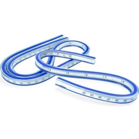 Règle Flexible, (30CM + 60CM) Règle Courbe, Règle de Serpent Créative Double Face pour l'Ecole, Studio, Dessin, Vêtement, Menuiserie (1/5)
