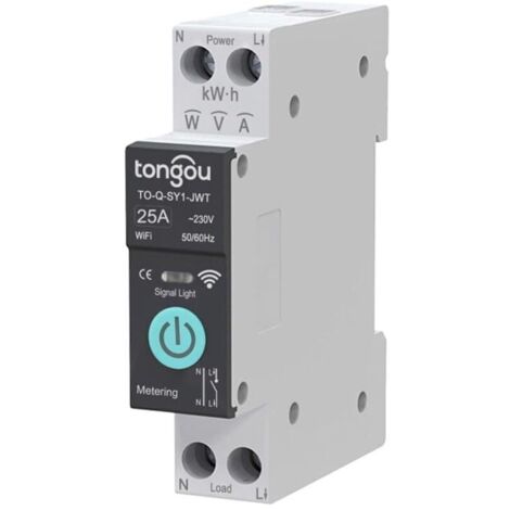 NNOVAT 1P 6A 10A 16A 20A 25A 32A 40A 50A 63A TUYA Zigbee Smart Circuit Interrupteur Smart Home Home Wireless Remote Contrôle WiFi Avec Mesure/No Mequage (25A avec mesure) (1/4)