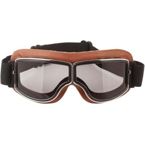 Lunettes de protection rétro pour moto - Anti-buée - Chaudes - Pour l'équitation, le VTT, le motocross (1/5)