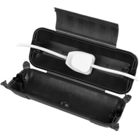 Boîte de connexion extérieure étanche IP44 (21 x 7 x 7 cm), couvercle de rallonge électrique résistant aux intempéries, boîtier de sécurité pour protéger les décorations de vacances, bande lumineuse L (1/5)