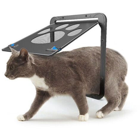 Chatiere pour Moustiquaire Facile à Installer La Liberté de Chat Verrouillable Moustiquaire de Porte pour Petit/Moyen Chat/Chien (1/5)