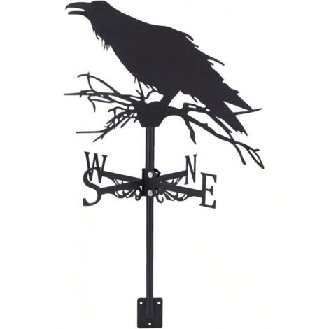 Girouette décorative d'extérieur en métal avec indicateur de toit, idéale pour la décoration de toits et de clôtures de jardins et de campagne. (1/5)