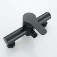 SNQ – Robinet de baignoire noir en acier inoxydable – Installation murale – Valve céramique anti-fuite – Technologie turbostat