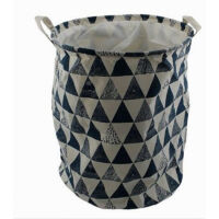 Cesto Porta Biancheria Vestiti Sporchi Pieghevole Motivo Triangoli 35x45cm 10476