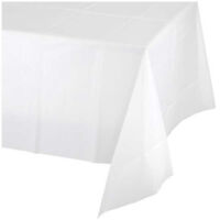 Tovaglia Di Plastica Per Feste Party Bianca 137x274 Cm Usa E Getta Impermeabile