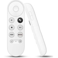 G9N9N Télécommande Vocale Bluetooth - Remplacement pour Google Chromecast TV 4K Snow/Google TV, Compatible avec Chromecast 4K HDR Streamer, Boutons Netflix & Youtube Intégrés