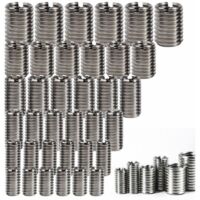 36 Pcs Insert Fileté Adaptateurs M10 à M8 M8 à M6 M6 à M4, Kit De Réparation De Insérer Adapter Réducteur Pour écrous hexagonaux (M4-M6 / M6-M8 / M8-M10 36PCS)