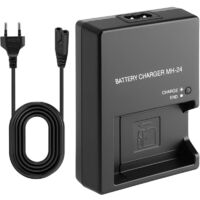 MH-24 Chargeur Rapide EN-EL14 EN-EL14A pour Nikon D3100 D3200 D3300 D3400 D3500 D5100 D5200 D5300 D5500 D5600 P7000 P7100 P7700 P7800 D850 Adaptateur Secteur, Bloc d’alimentation Appareil Photo Reflex