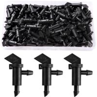 60 Pieces 1 GPH 4L/h Flag Drip Transmitter Drip Transmitter for Garden Watering Turf, Drip Irrigation Transmitters, Black
