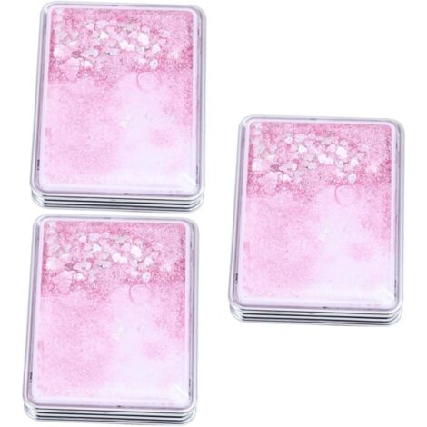 Lot de 3 Miroirs Compacts Roses Double Face - Miroir de Poche Vanity Maquillage Cosmétique Portable pour Voyage (1/5)