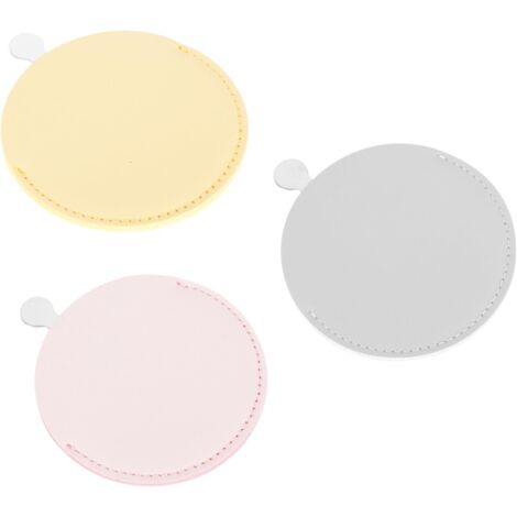 9pièces Mini Miroirs De Voyage Miroirs Cosmétique Acier Compact Et Élégant pour Maquillage Et Retouches Rose Gris (1/5)