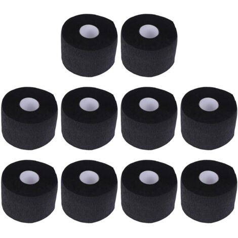Bandes de Cou de Barbier Jetables en Papier Noir 10 Pièces Extensibles Élasticité Renforcée pour Soins Capillaires en Salon (1/5)