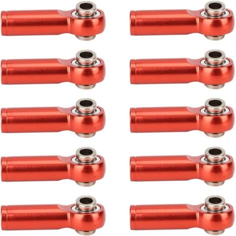 Tête de biellette de Direction de Voiture RC - en Alliage d'aluminium - M4 - Filetage négatif Positif - pour Voiture Jouet - Rouge (1/5)