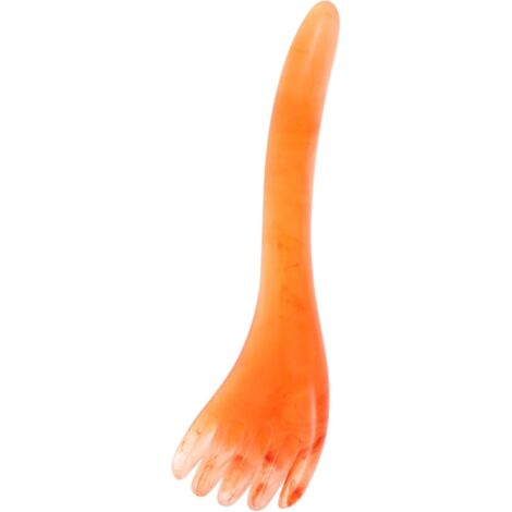 Peigne massage jade 5 griffes, auto-massage visage/pieds détente femmes (1/5)
