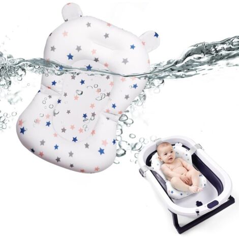 Coussin de bain nouveau-né 0-18 mois, flottant, pliable, antidérapant. (1/5)