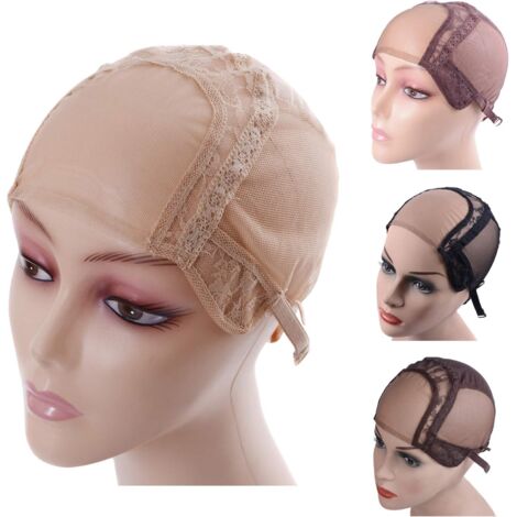 Bonnet Perruque Femme - Capuchon de Filet en Dentelle Suisse de 4"X4" - Capuchon de Perruque (Blond M 54cm) (1/5)