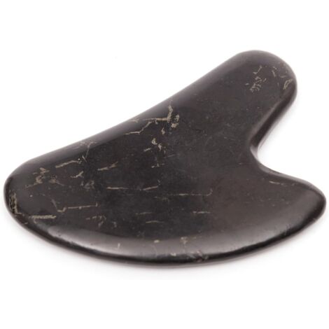 Pierre gua sha shungite naturelle, massage visage gonflement yeux raffermissement peau originale (1/5)