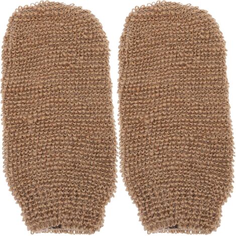Lot de 2 gants de douche exfoliants en chanvre pour homme et femme (1/5)