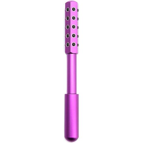 Rouleau radiance germanium violet, outil beauté visage/yeux/corps dégonflement anti-âge + sac flanelle (1/5)