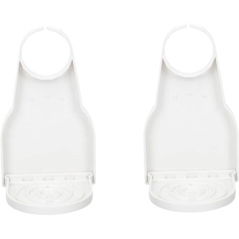 Porte-gobelet à Linge Pliable Blanc en Plastique Léger Anti-Gouttes Support Compact pour Bac D'égouttage Utilisation Maison Lot De 2 (1/5)