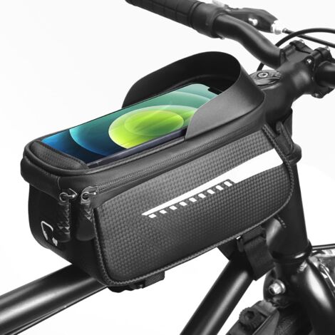 Sacoche cadre vélo universelle, porte-téléphone/gadget, cadeau cycliste/père/Noël/enfant. (1/5)