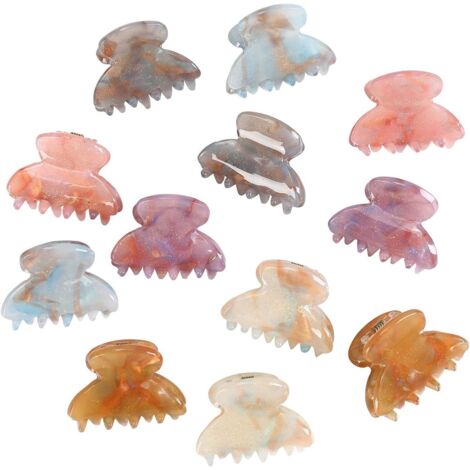 Lot de 12 petites pinces à cheveux pour cheveux fins, accessoires de coiffure classiques pour femmes et filles (1/5)
