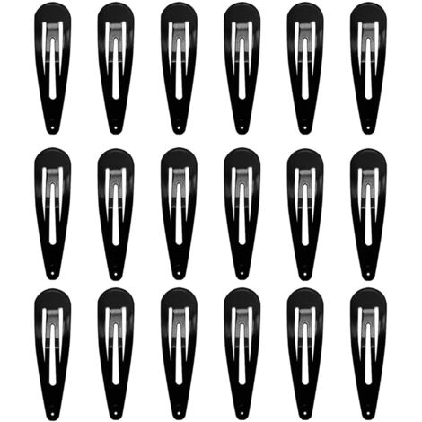 Lot de 20 Barrettes noires Barettes cheveux fille,Pince cheveux enfant - Idéales pour tous les types de cheveux (noir) (1/5)