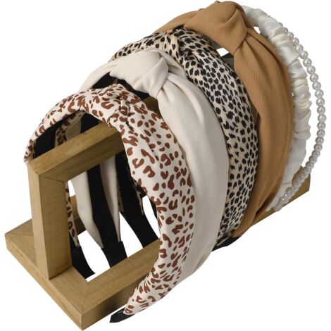 Lot de 6 bandeaux pour femmes et filles, bandeaux noués antidérapants pour femmes et filles, style bohème (1/5)