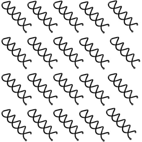 20 Pièces Pinces Barrettes Pin à Cheveux en Spirale Pin Spiral Épingle à Cheveux en Spirale Style de Cheveux Bricolage(Noir) (1/5)